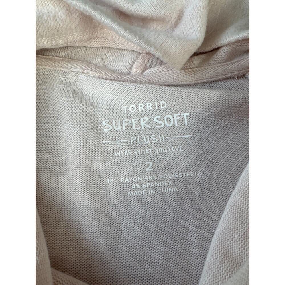 Torrid Sweater Super Soft Plush Cowl neck Raglan Tunic Sweatshirt Size 2X - Picture 4 of 11